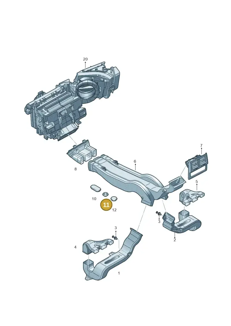 803803583A — Volkswagen Touareg (2017-2023) diagram 439819350, position 11
