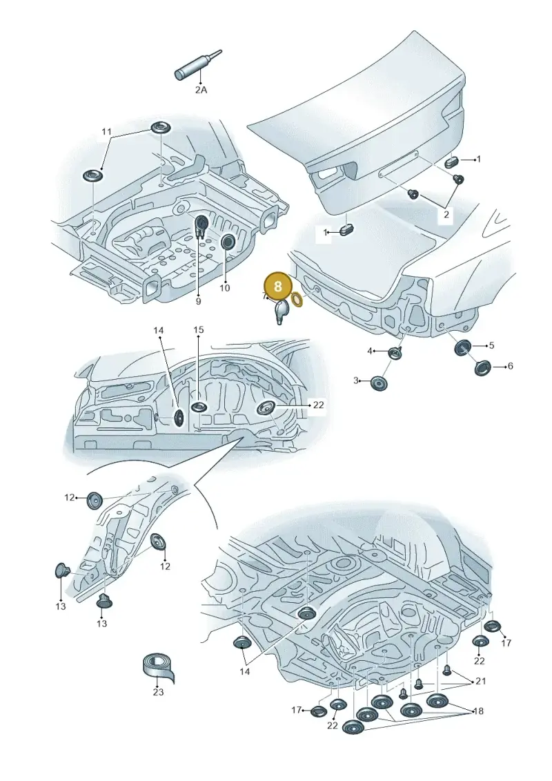 803803583B — Audi A6 (2014-2018) diagram 717803360, position 8