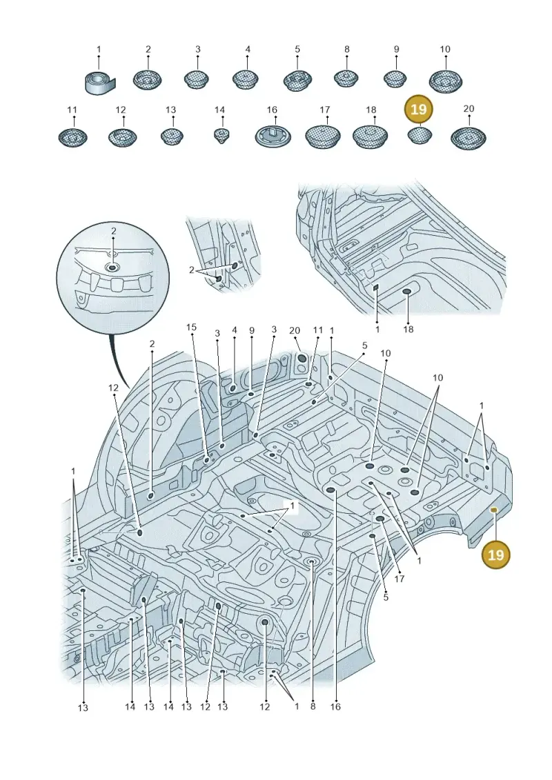 803803583B — Audi RS4 Avant (2017-2025) diagram 849803360, position 19