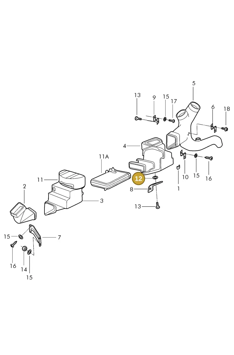 803955637 — Volkswagen Kombi (1996-2005) diagram 308819100, position 12
