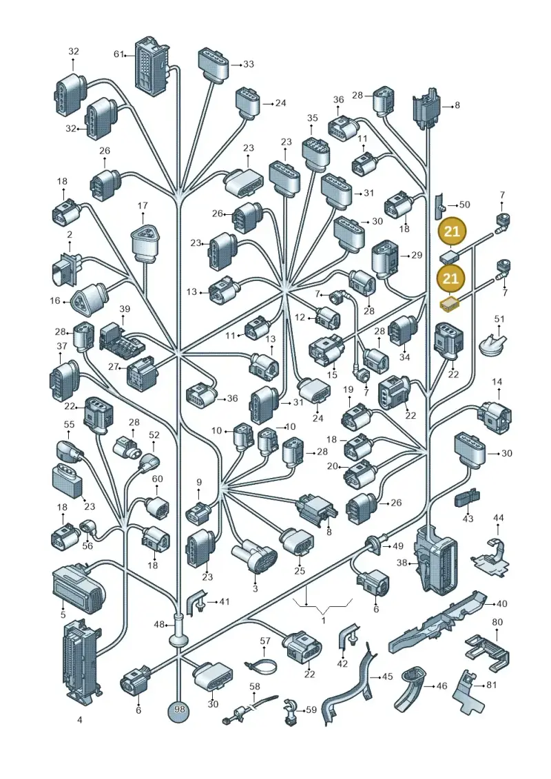 810971989 — Volkswagen Polo (2012-2014) diagram 672971810, position 21