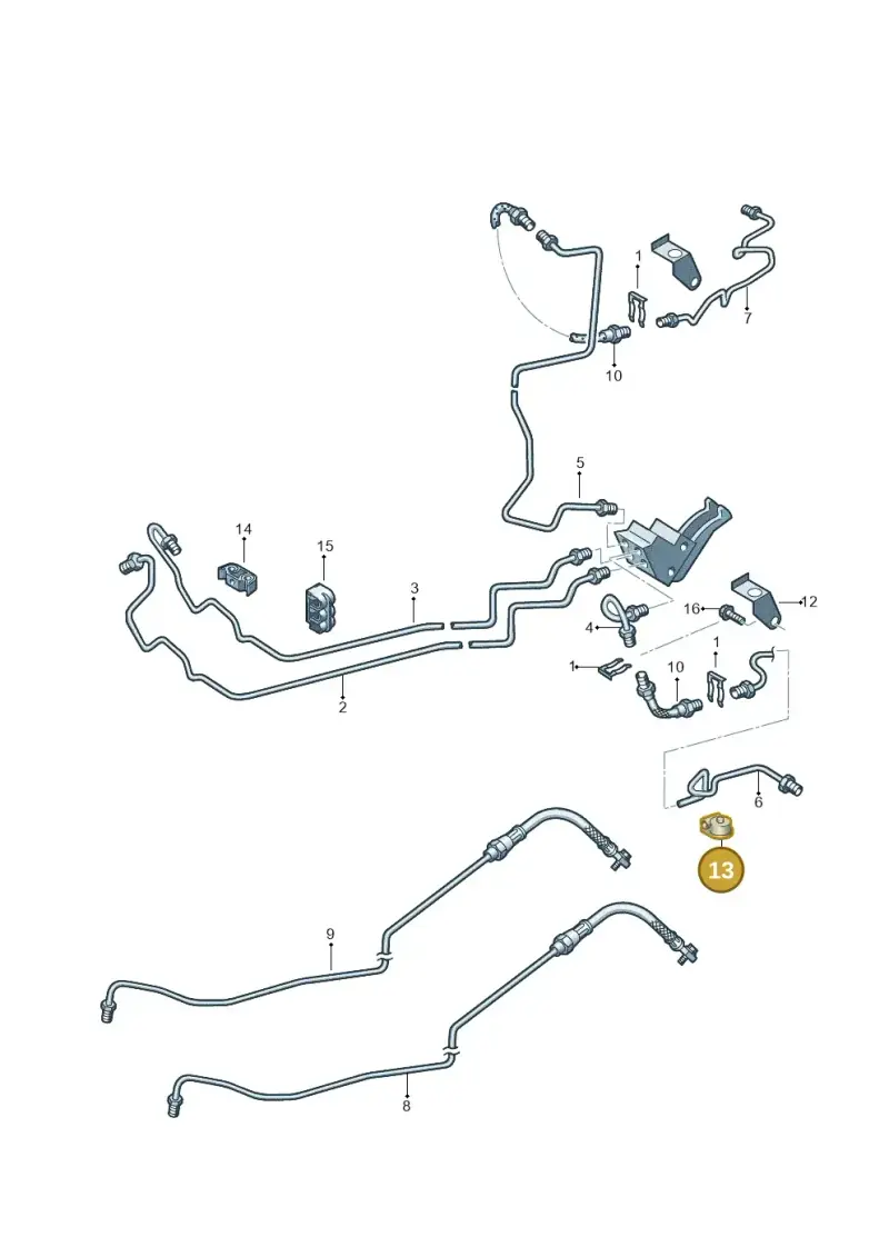 811611797 — Volkswagen Polo (2011-2014) diagram 253611300, position 13
