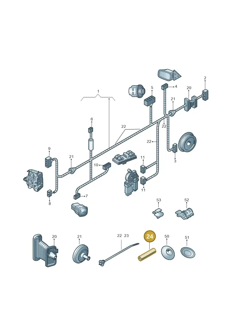 811971790B — Volkswagen Polo (2010-2015) diagram 481972350, position 24