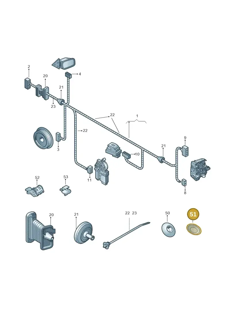 811971790B — Volkswagen Polo (2012-2014) diagram 481972370, position 51