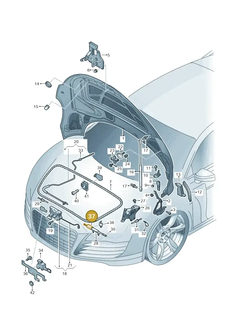 811971790B — Audi R8 qu. 5.2 (2012-2015) diagram 618823000, position 37