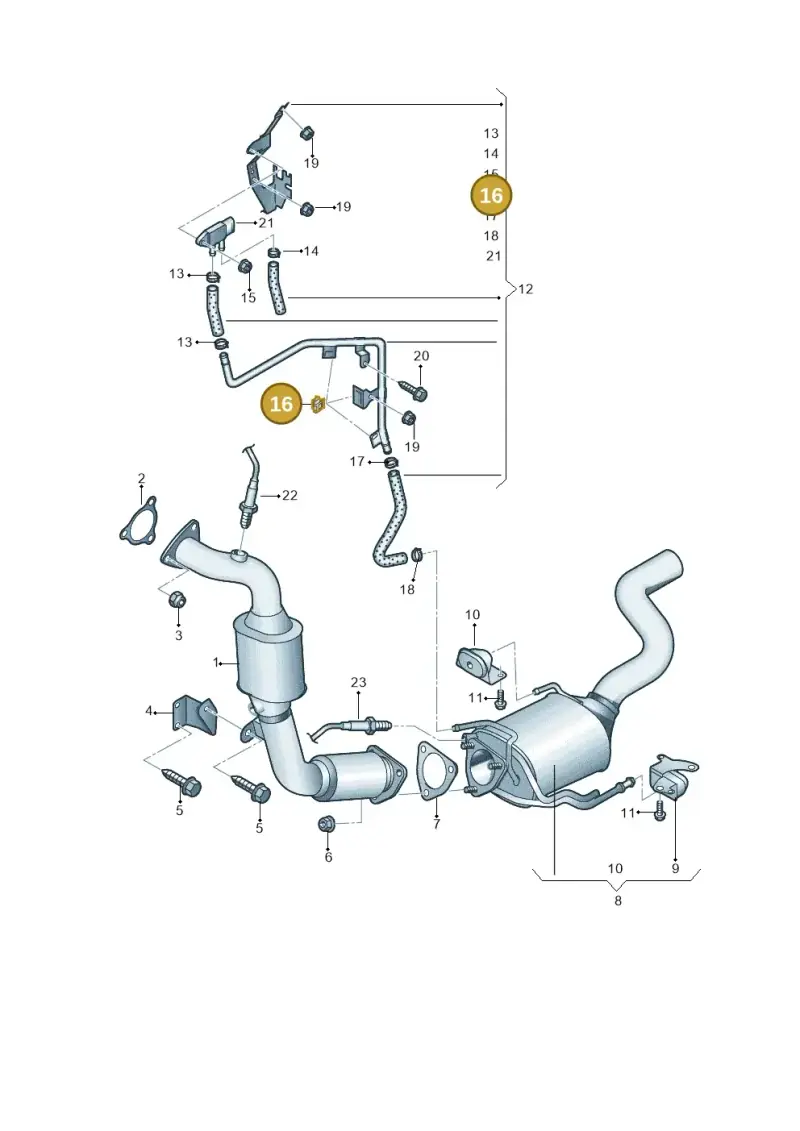 811971848B — Volkswagen Touareg BlueMotion (2014-2018) diagram 787253520, position 16