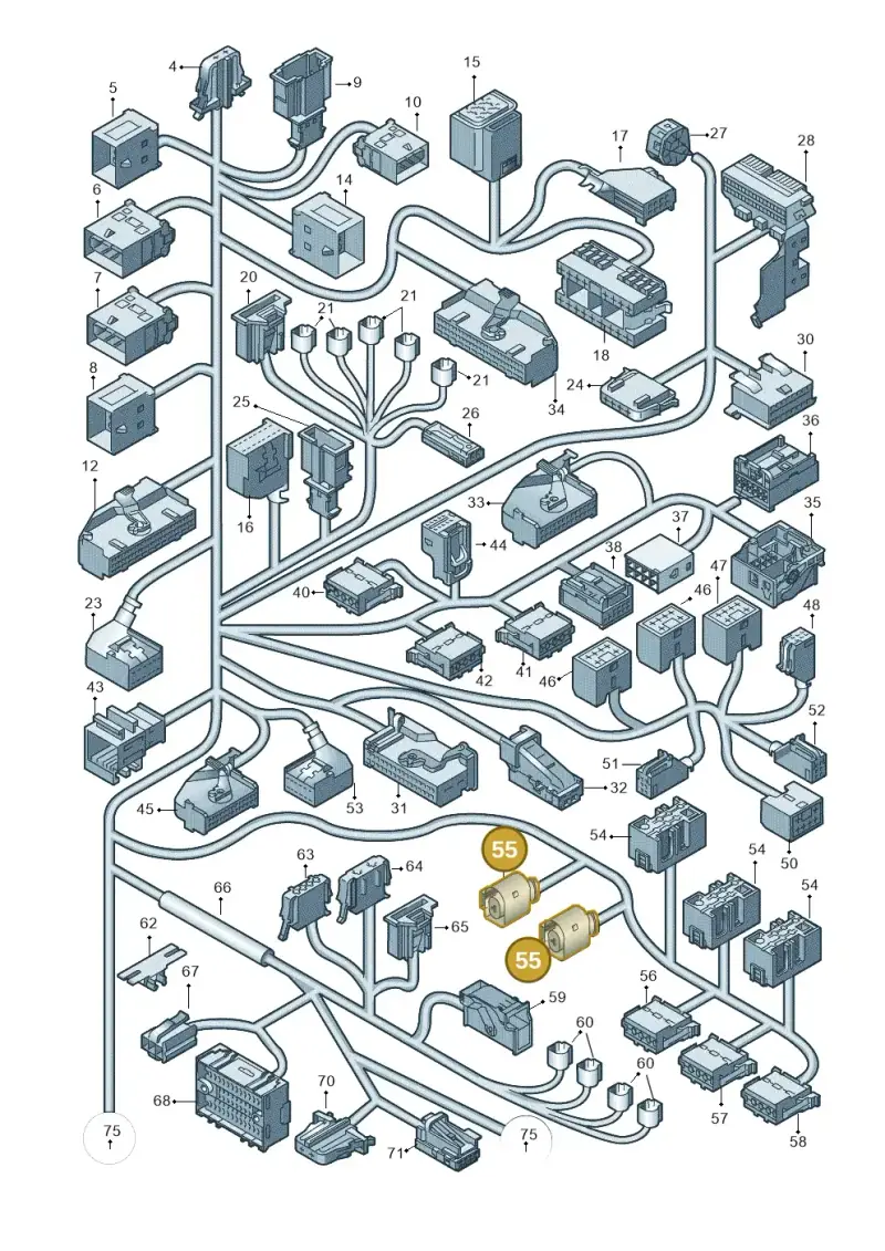 813972925 — Volkswagen Transp. caravelle (2011-2015) diagram 679971820, position 55
