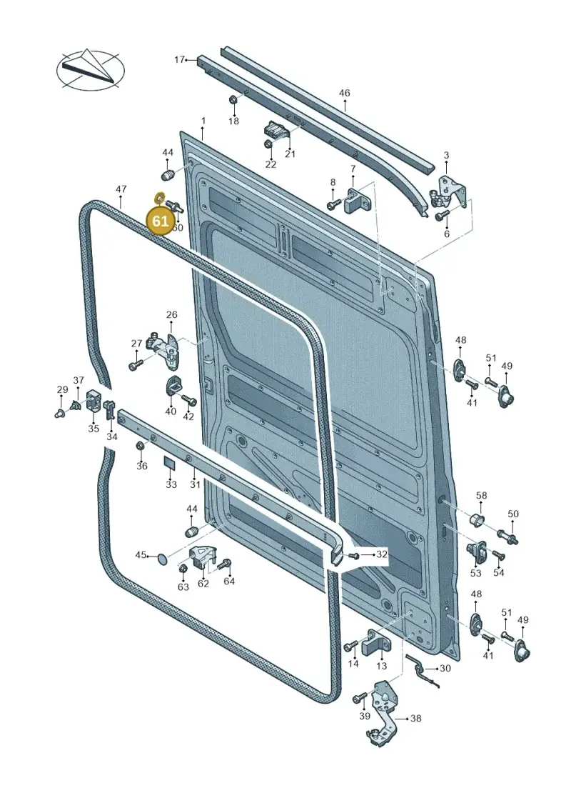 823837057A — Volkswagen MAN TGE 55 (2016-2021) diagram 806843000, position 61
