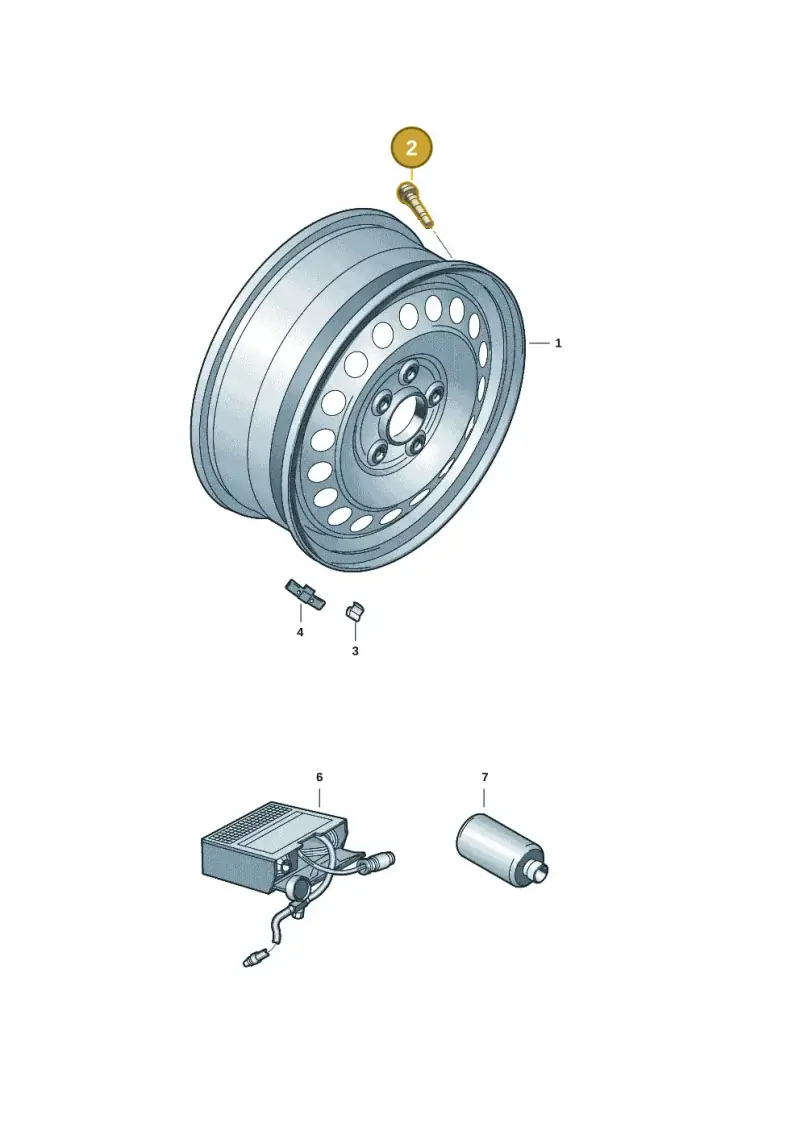 839601361 — Volkswagen Multivan (2021-) diagram 2ka601012, position 2