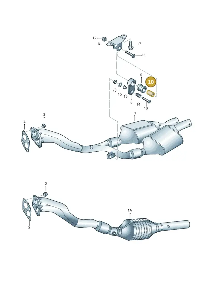 857253205 — Volkswagen Passat syncro/4Motion (1998-2000) diagram 222253650, position 10