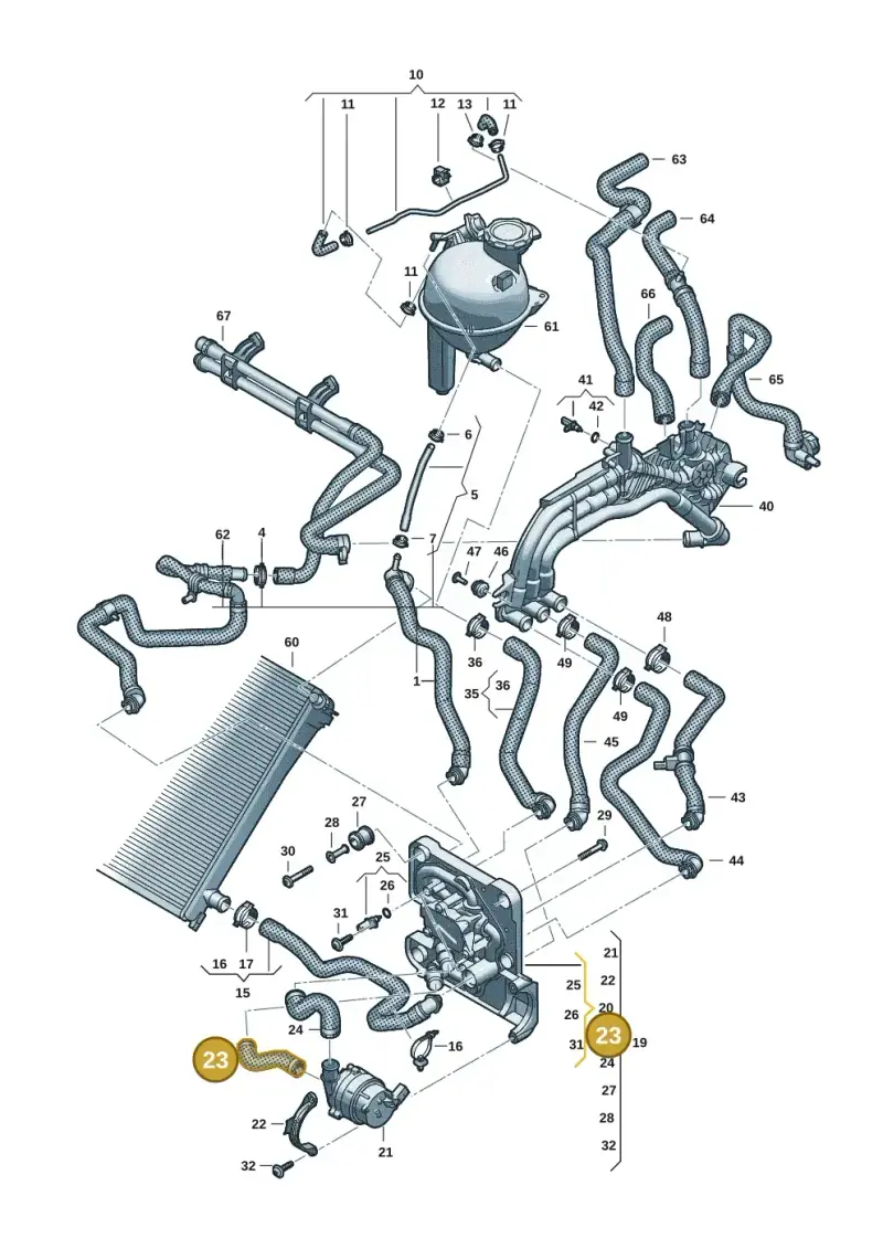 85E121054 — Audi Q6 e-tron (2023-2025) diagram f5s121000, position 23