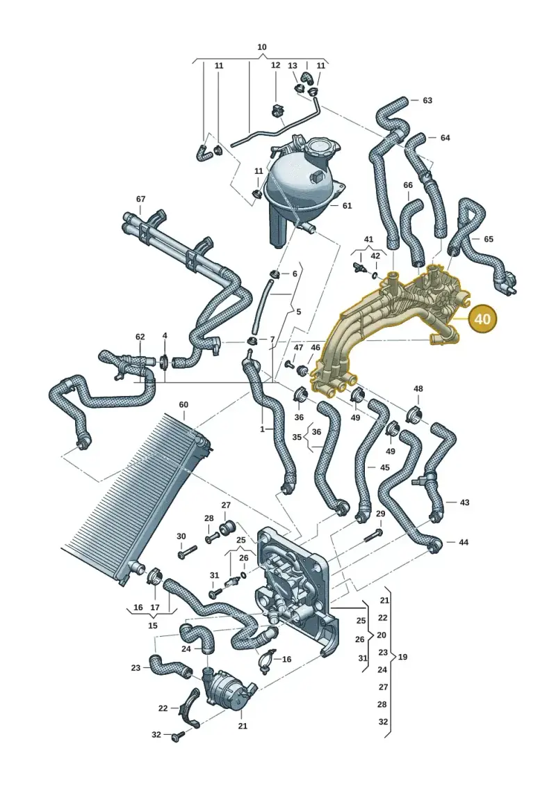 85E121187AA — Audi Q6 e-tron (2023-2025) diagram f5s121000, position 40