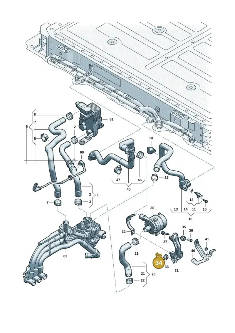 85E121277B — Audi Q6 e-tron (2023-2025) diagram f5s121010, position 34