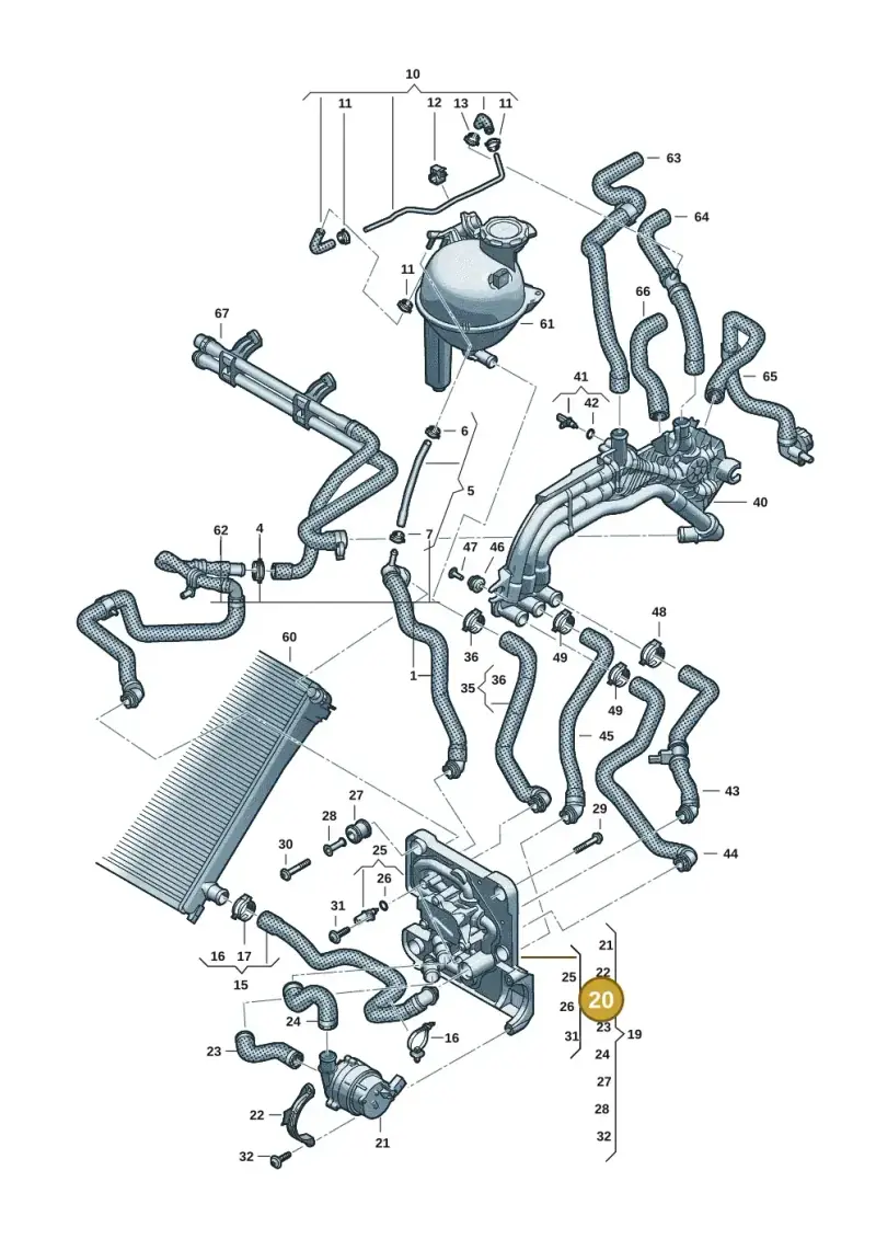 85E121404D — Audi Q6 e-tron (2023-2025) diagram f5s121000, position 20