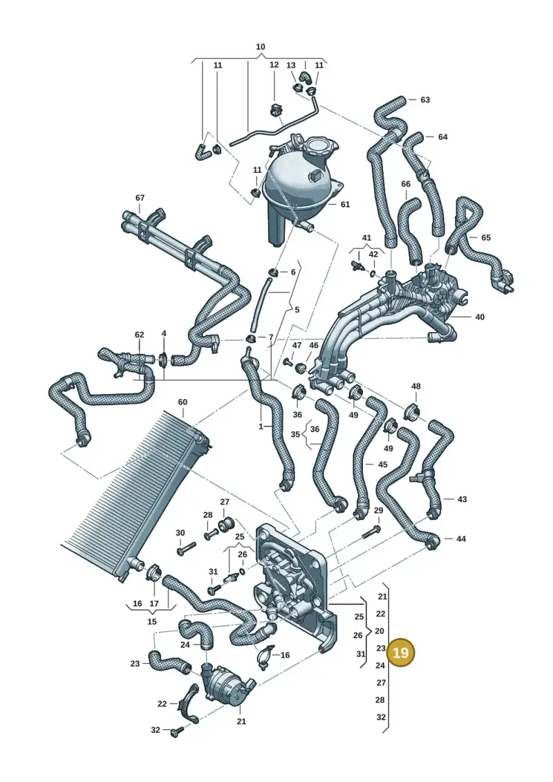 85E121406K — Audi Q6 e-tron (2023-2025) diagram f5s121000, position 19