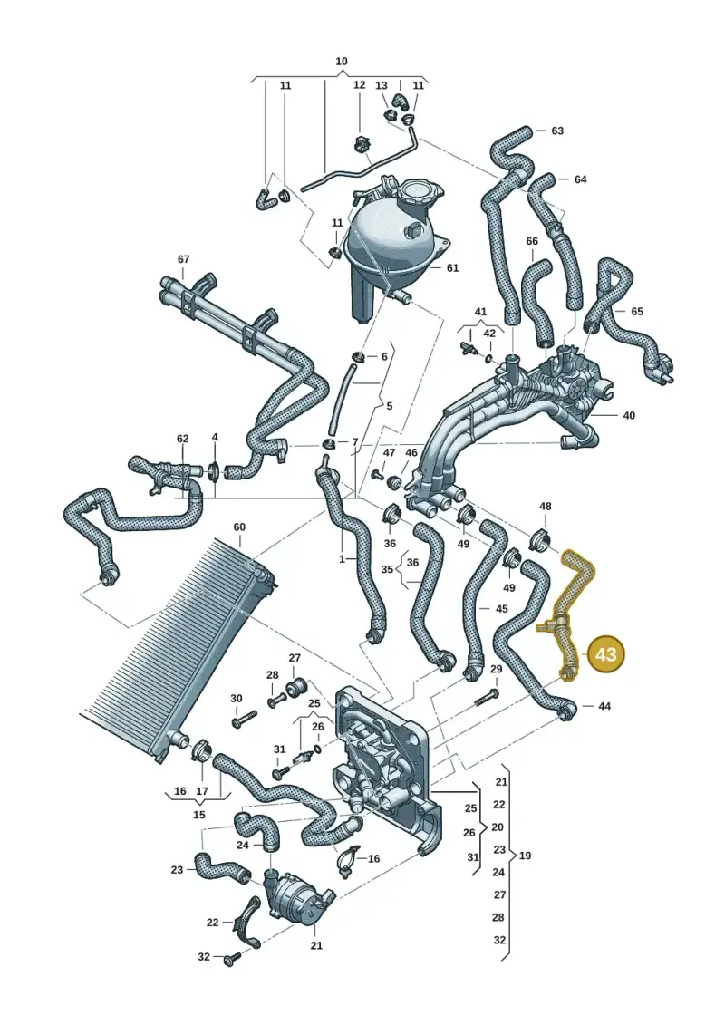 85E122049A — Audi Q6 e-tron (2023-2025) diagram f5s121000, position 43