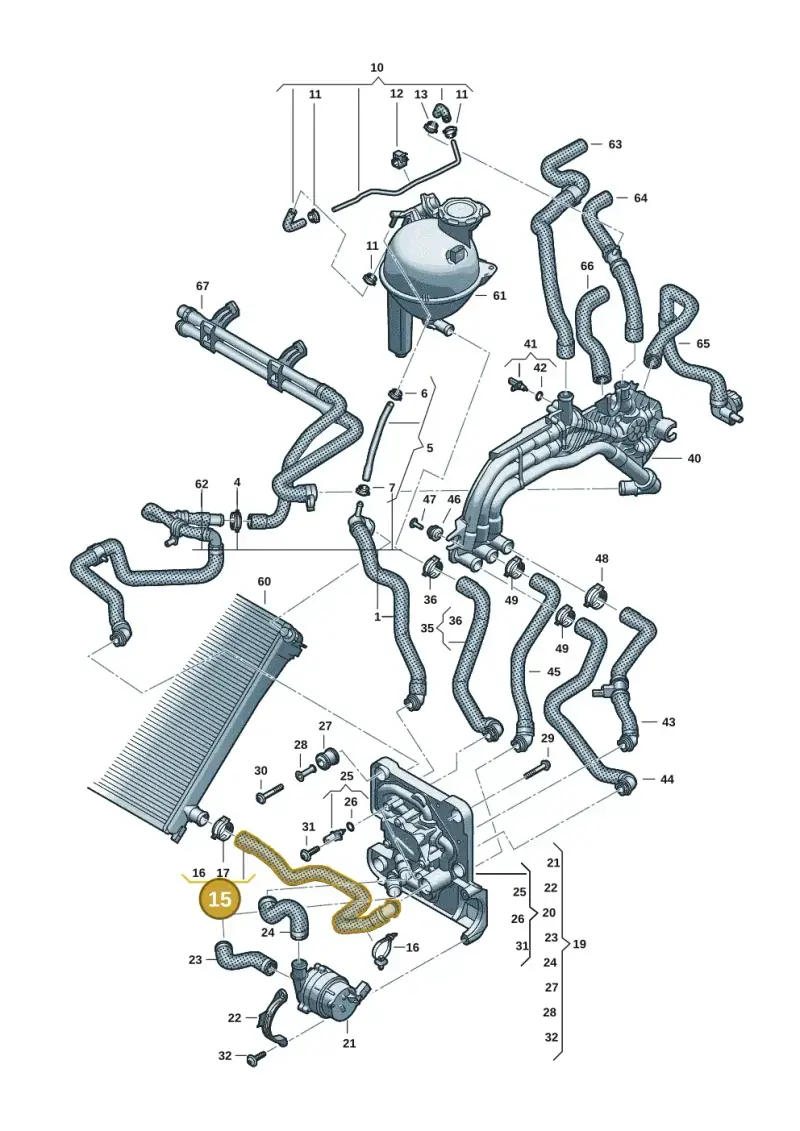85E122055E — Audi Q6 e-tron (2023-2025) diagram f5s121000, position 15
