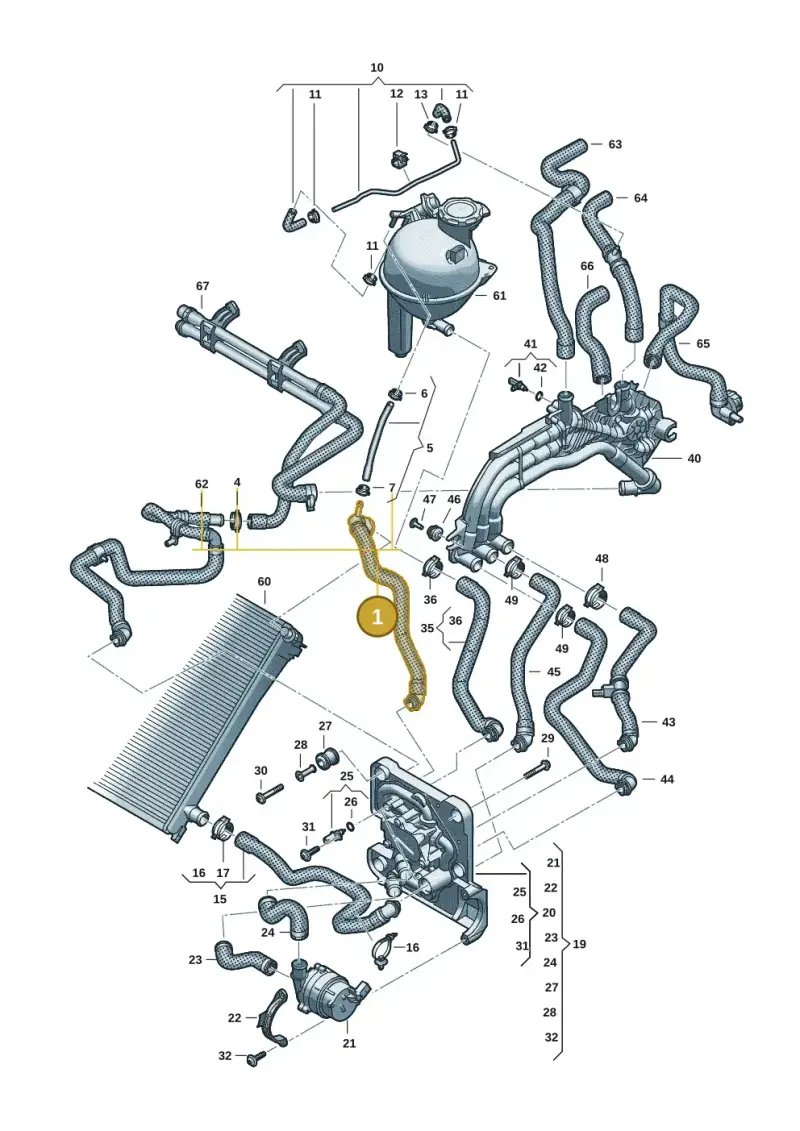 85E122101A — Audi Q6 e-tron (2023-2025) diagram f5s121000, position 1