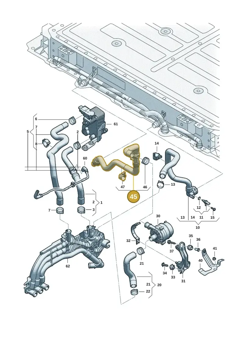 85E122448A — Audi Q6 e-tron (2023-2025) diagram f5s121010, position 45