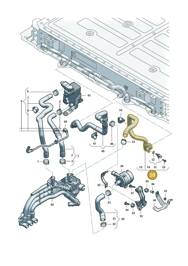 85E122449D — Audi Q6 e-tron (2023-2025) diagram f5s121010, position 10