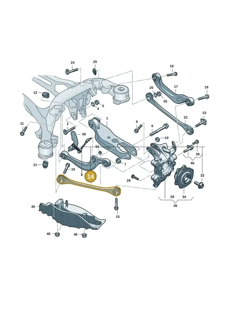 85E505291A — Audi Q6 e-tron (2023-2025) diagram f5s505300, position 14