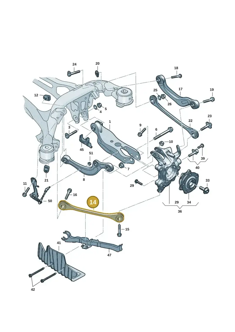 85E505291A — Audi A5 Limousine (2024-2025) diagram 8wk505300, position 14