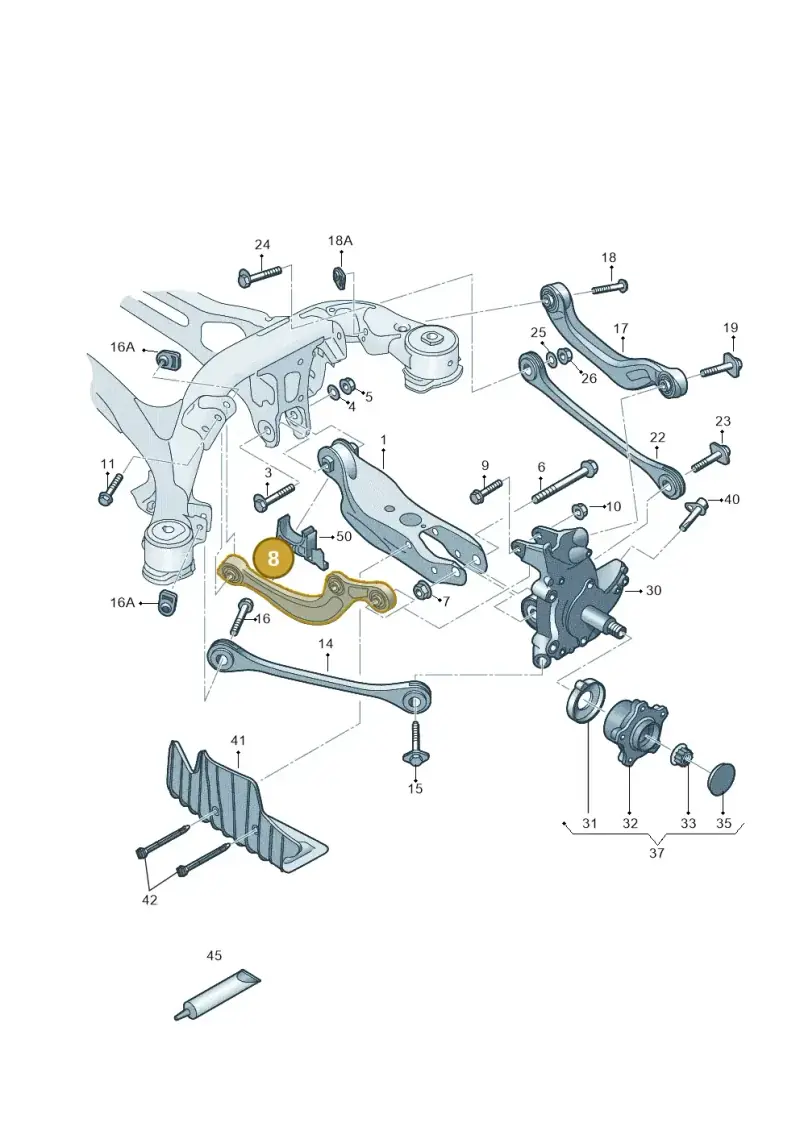 85E505323 — Audi A6 (2018-2025) diagram 430505200, position 8