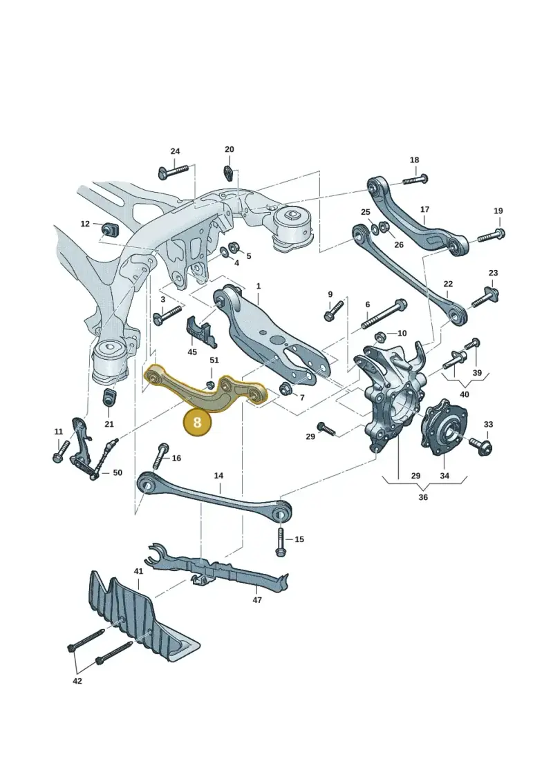 85E505323 — Audi A5 Limousine (2024-2025) diagram 8wk505300, position 8