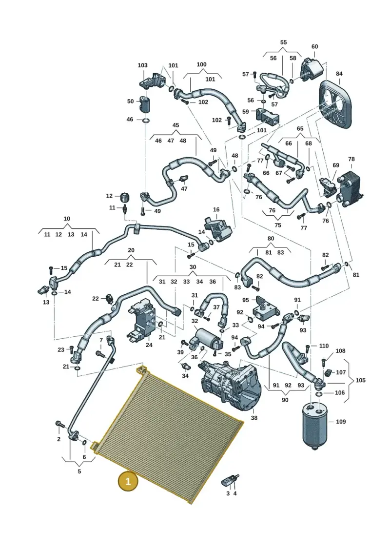 85E816411A — Audi Q6 e-tron (2023-2025) diagram f5s260700, position 1
