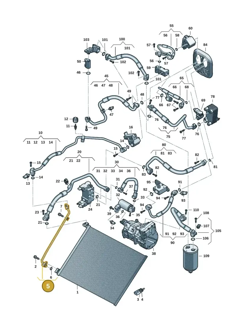 85E816704D — Audi Q6 e-tron (2023-2025) diagram f5s260700, position 5