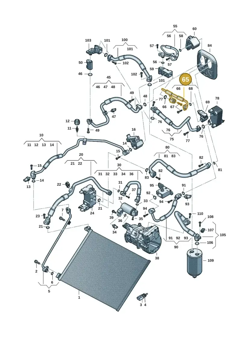 85E816728B — Audi Q6 e-tron (2023-2025) diagram f5s260700, position 65