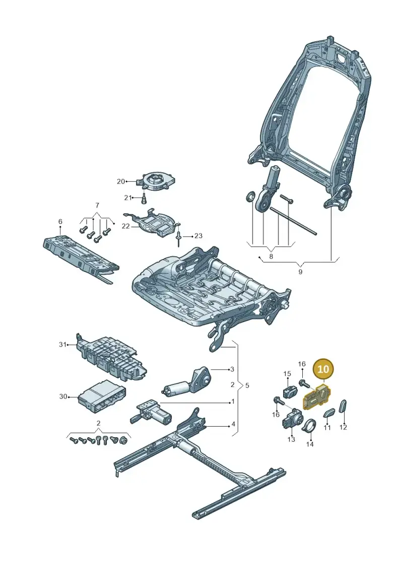 85E959747A — Audi RS Q8 (2019-2025) diagram 859959230, position 10
