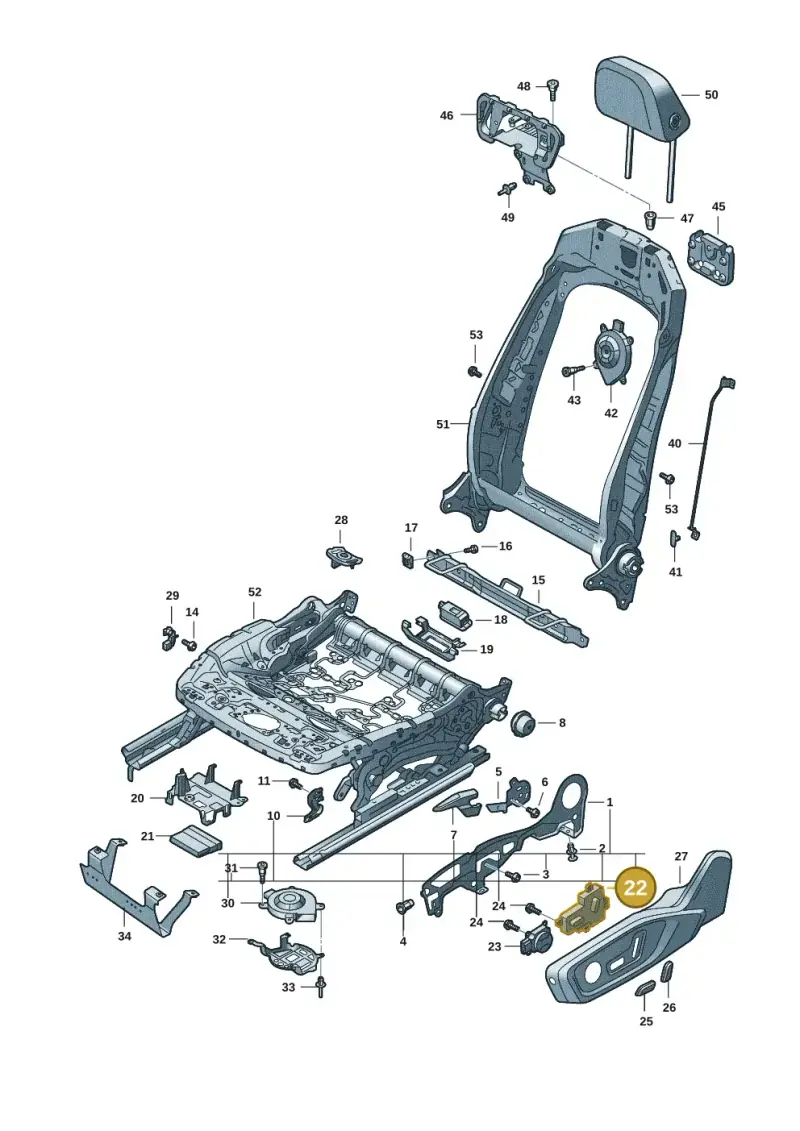 85E959747 — Audi A5 Limousine (2024-2025) diagram 8wk881300, position 22