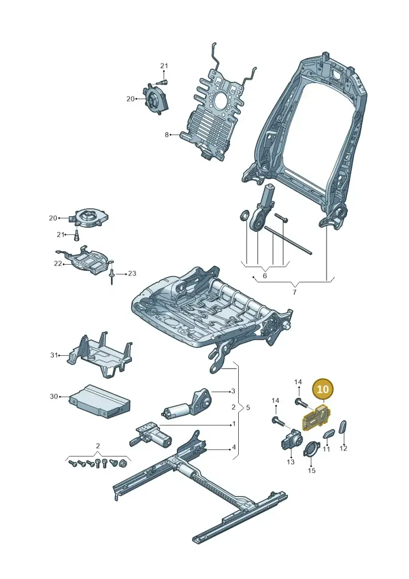 85E959748 — Audi Q8 (2018-2025) diagram 859959200, position 10