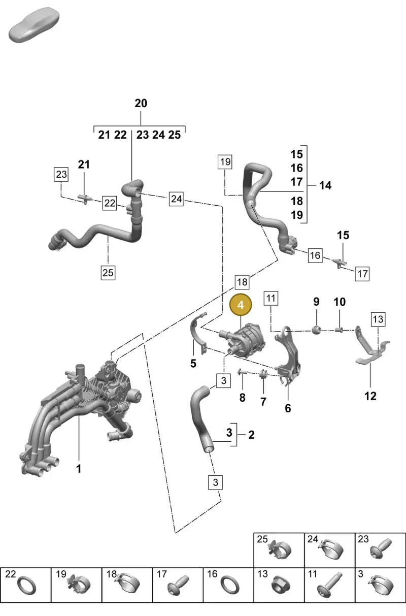 85E965567F — Porsche Macan (2024-2024) diagram p61155020, position 4
