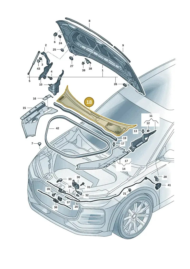 85H819403A — Audi Q6 e-tron (2023-2025) diagram f5s823000, position 18