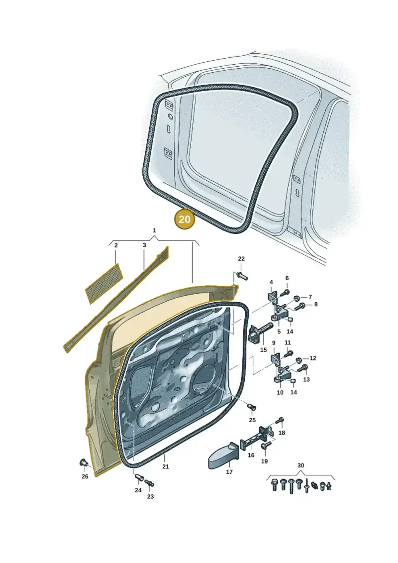 85H831721A — Audi Q6 e-tron (2023-2025) diagram f5s831010, position 20