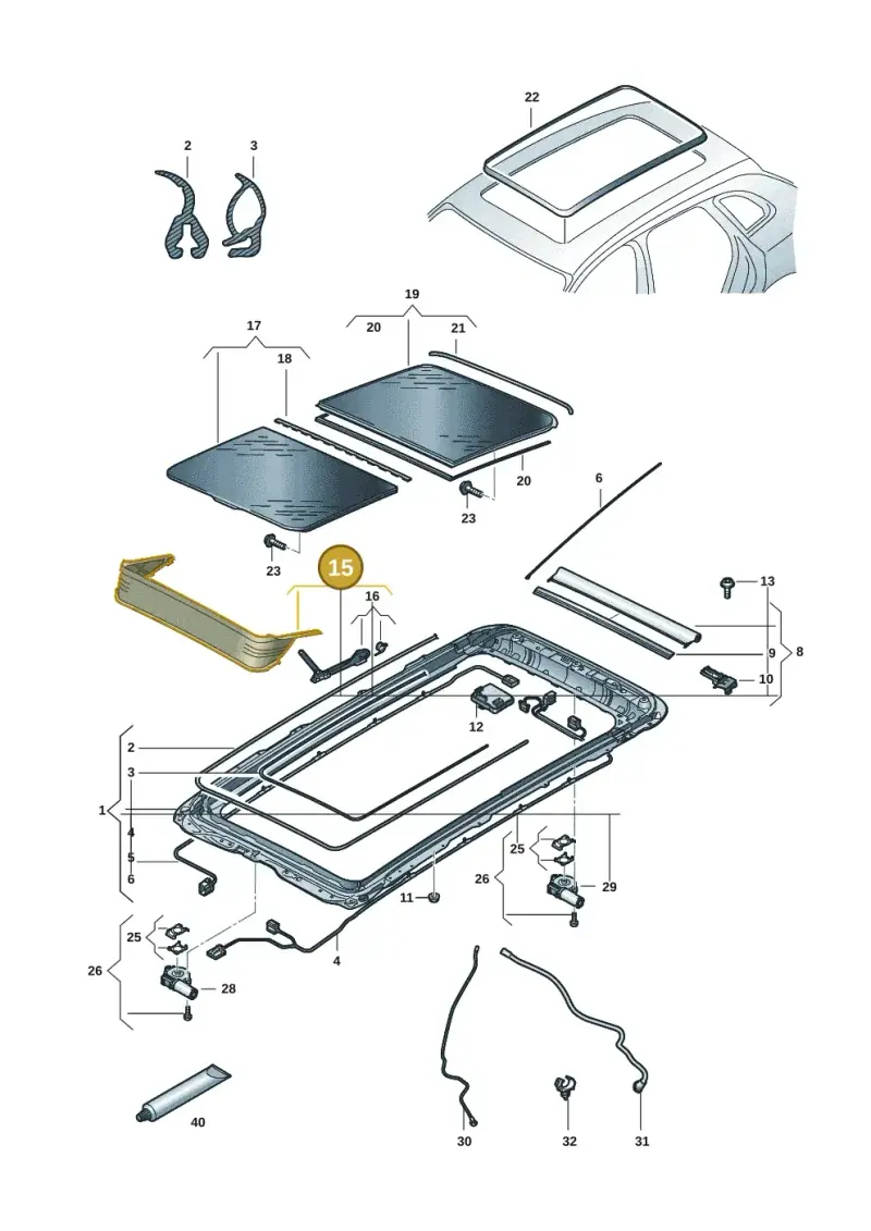 85H877651 — Volkswagen Passat Estate (2023-2025) diagram 3j0877000, position 15