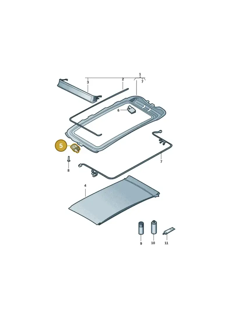 85H877795 — Volkswagen Tiguan (2024-) diagram 11d877010, position 5