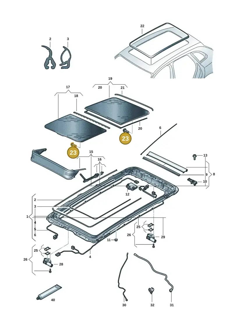 85H898057 — Volkswagen Passat estate (2023-) diagram 3j0877000, position 23