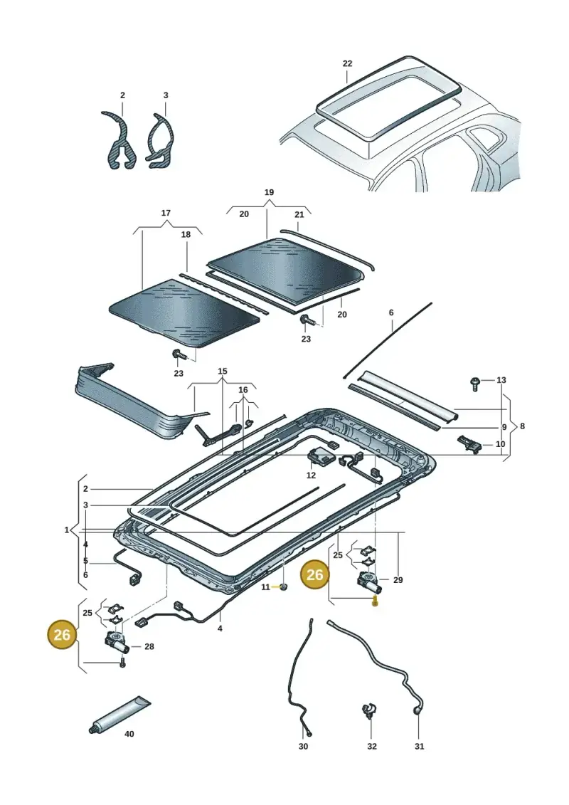 85H898994 — Volkswagen Passat estate (2023-) diagram 3j0877000, position 26