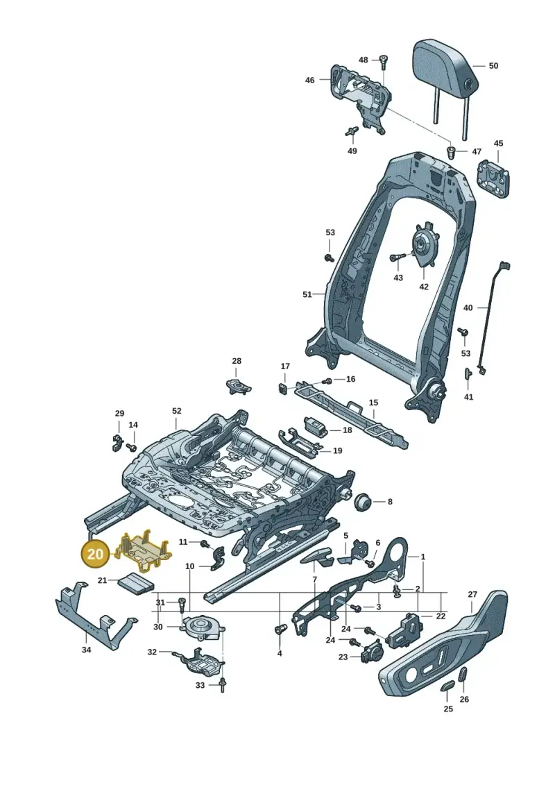 85H959729 — Audi A5 Limousine (2024-2025) diagram 8wk881300, position 20