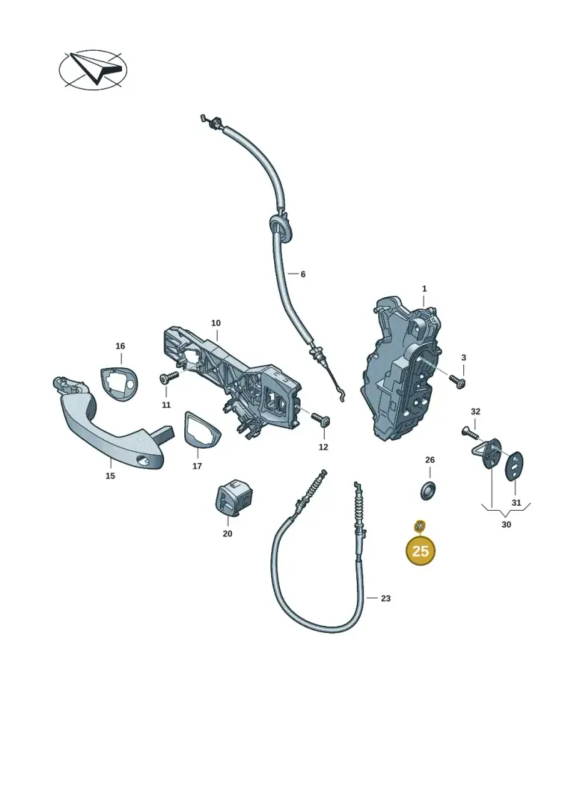 861877399 — Volkswagen ID.Buzz (2022-) diagram 2ka837000, position 25