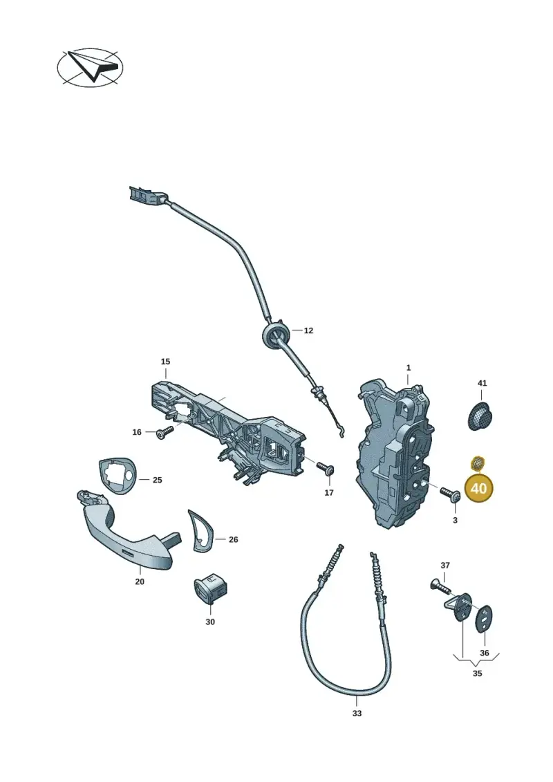861877399 — Volkswagen Passat estate (2023-) diagram 3j0837000, position 40