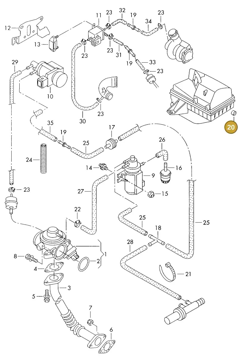 861941659 — Volkswagen SHARAN/SYNCRO (1995-2000) diagram 192131200, position 20