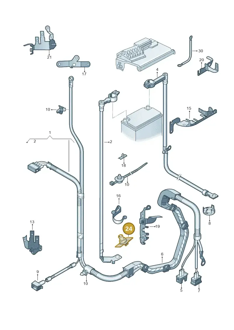 861941659 — Volkswagen Polo (2012-2014) diagram 747971650, position 24
