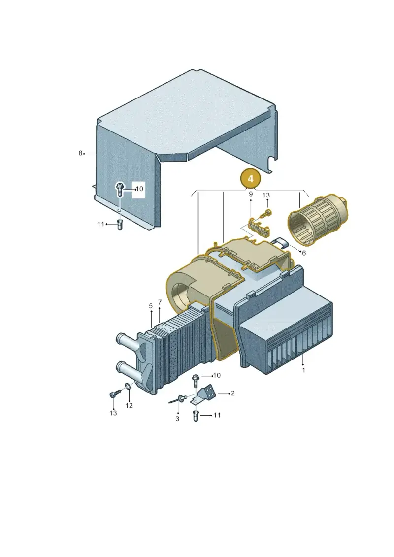 867819015A — Volkswagen Single-cab transp. (2019-2024) diagram 411819700, position 4