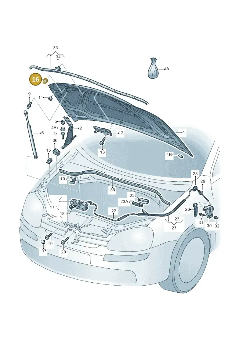 867827500 — Volkswagen Golf (2011-2013) diagram 420823100, position 16