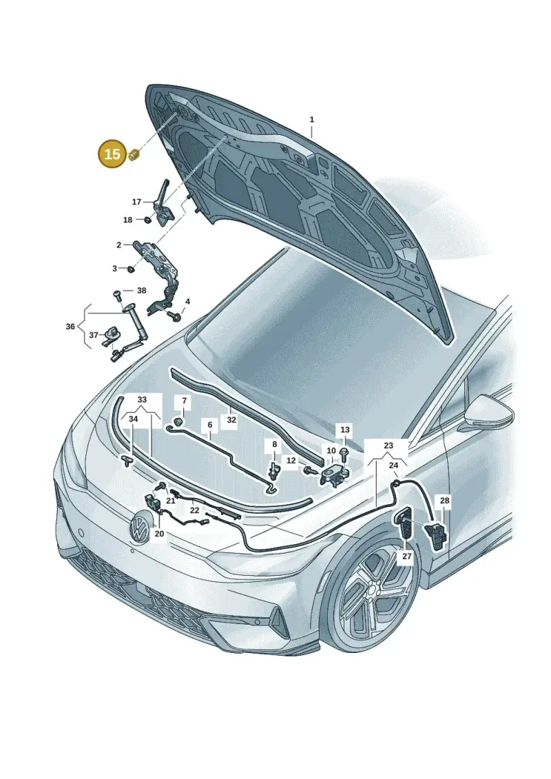 867827500A — Volkswagen ID.7 Limousine Pro (2023-) diagram 14b823000, position 15