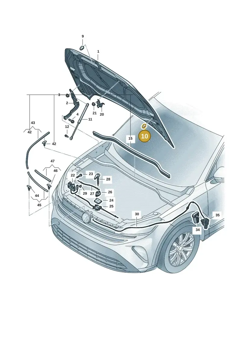 867827500A — Volkswagen Tiguan 2.0 (2023-) diagram 57x823000, position 10